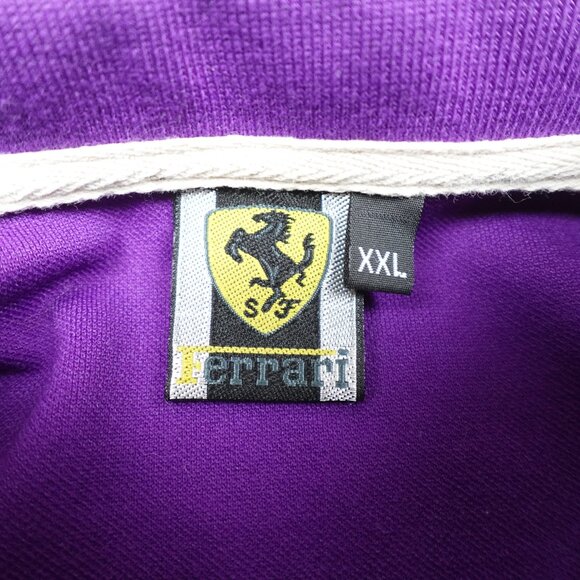 Scuderia Ferrari F1 Embroidered F1 Polo Shirt Men's XXL Spellout Logo Formula 1 - Picture 4 of 10